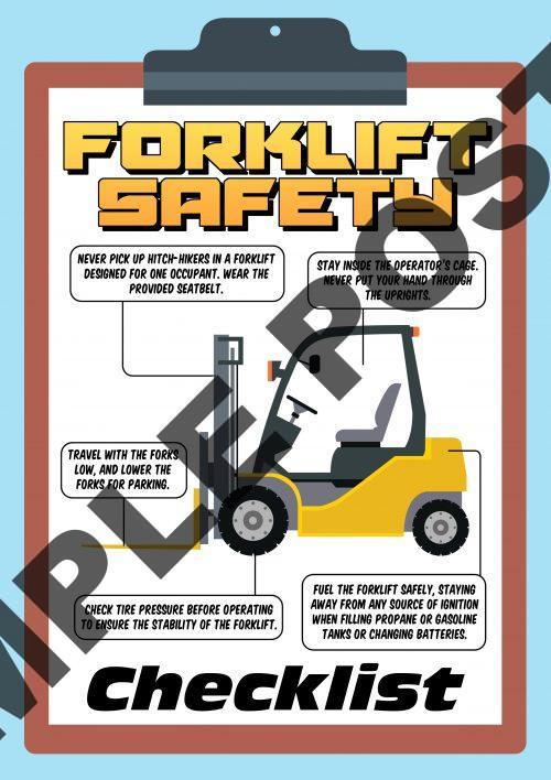 Forklift Safety Checklist Poster